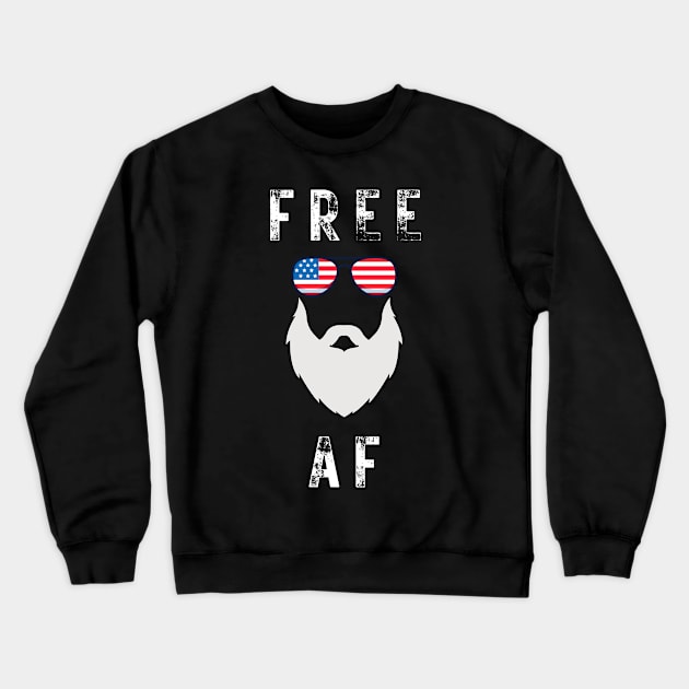 Free AF 4th of July Crewneck Sweatshirt by AwkwardTurtle